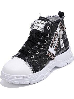 Stylish Women's High Top Canvas Sneakers for Walking & Everyday Wear
